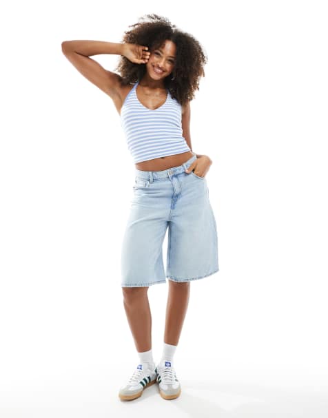 Pimkie denim jorts in light blue wash - view 1