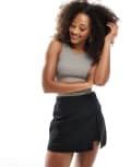 [Pimkie] Pimkie denim side split skort in black 40 BLACK