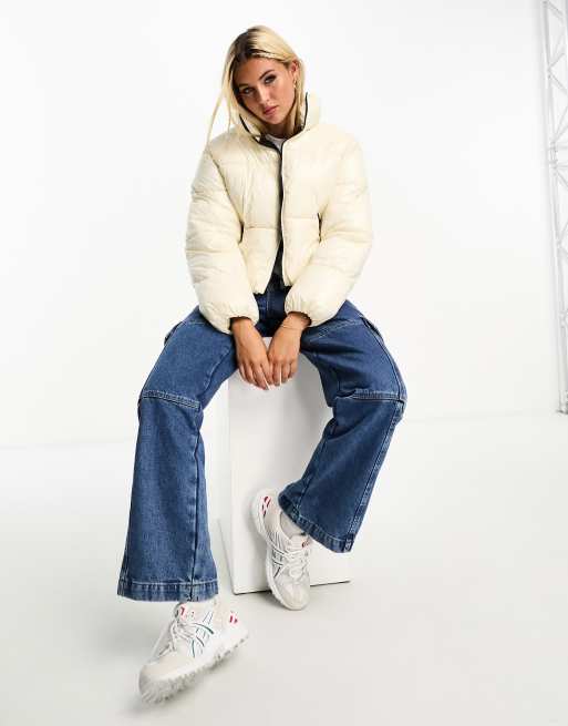 Pimkie Doudoune à col montant Crème ASOS