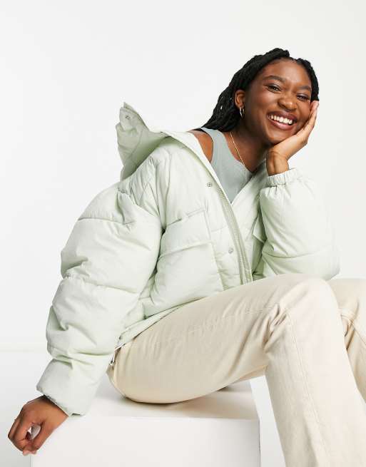 Pimkie Doudoune avec poches oversize Vert sauge ASOS