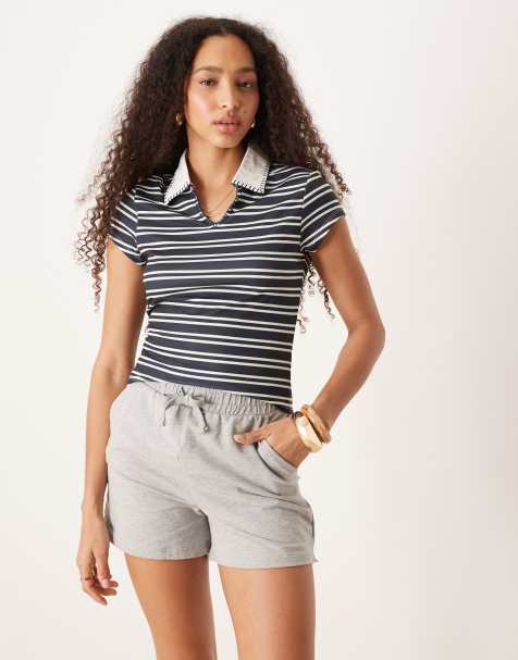 Pimkie drawstring waist sweat shorts in grey - view 1
