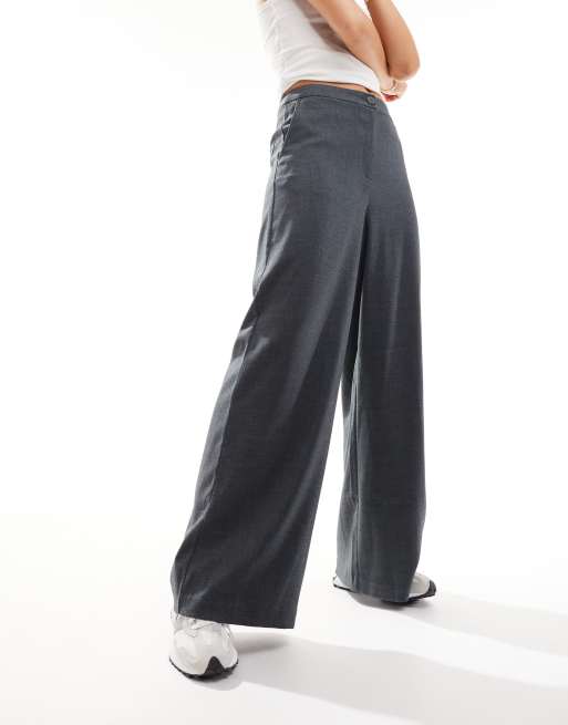 Pimkie – Elegante Hose in Anthrazit mit weitem Schnitt