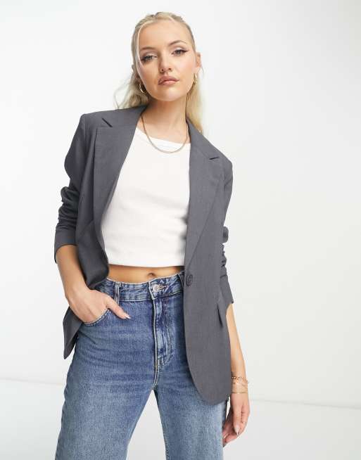 Pimkie – Eleganter Oversize-Blazer in Anthrazit