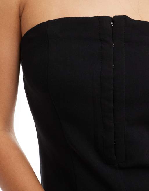 Pimkie – Eleganter, trägerloser Jumpsuit in Schwarz mit weitem Bein, 3 von 4