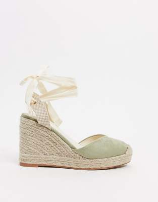 khaki espadrille wedges
