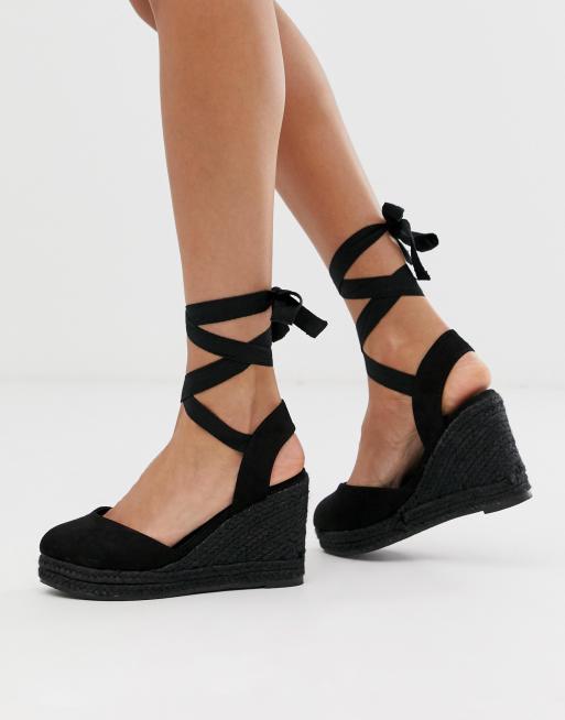 Espadrillas nere con on sale zeppa