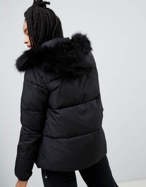 Pimkie faux fur 2025 collar padded jacket