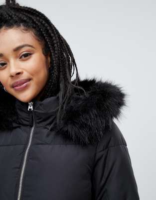 Pimkie faux clearance fur collar parka