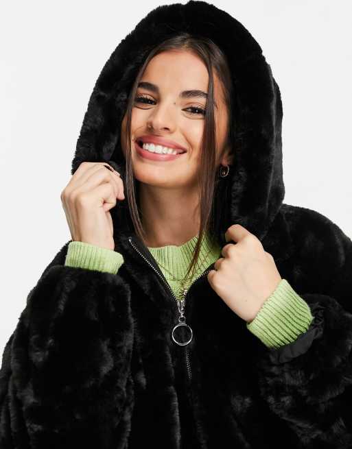 Pimkie hooded faux fur 2024 coat