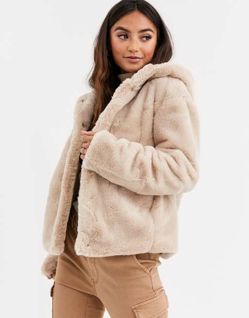 Beige jacket 2024 with fur