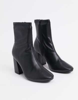 black pleather boots