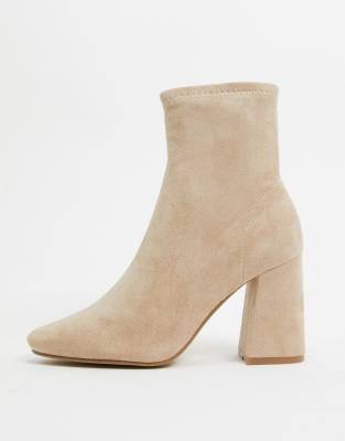 faux suede heeled boots