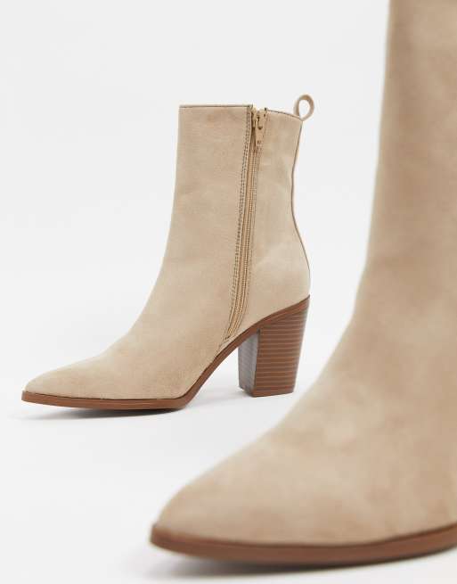 Beige hot sale western boots