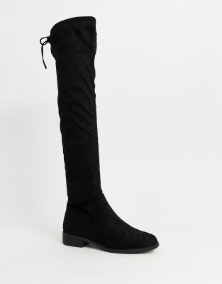 black knee length boots