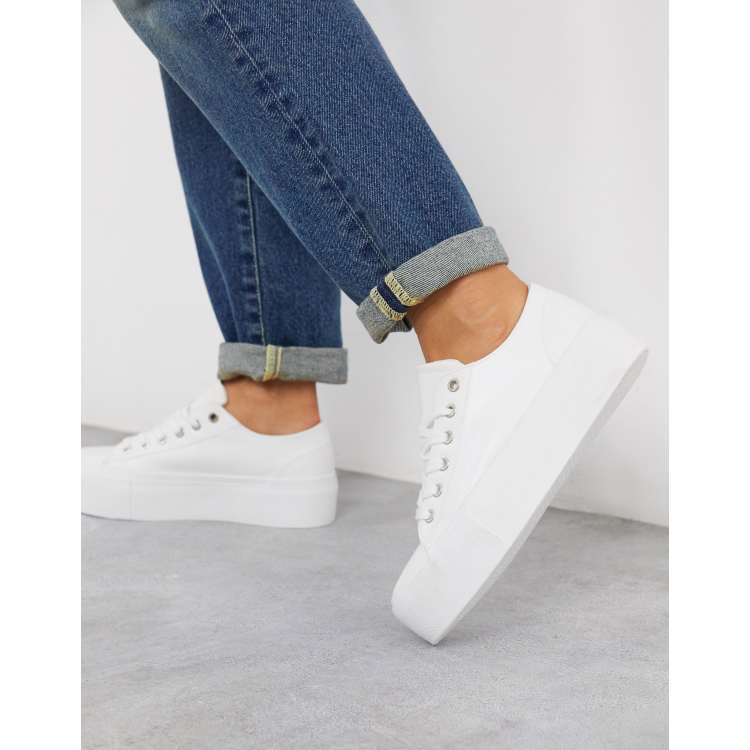 Pimkie flatform trainers in white ASOS