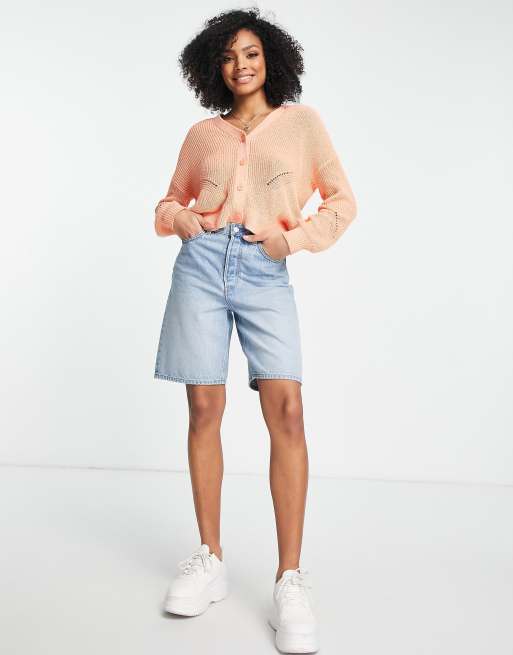 Pimkie - Gebreid vest met kabels in oranje, 3 van 4
