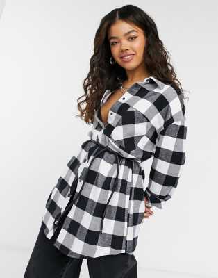 agnes and dora flannel shirt dress