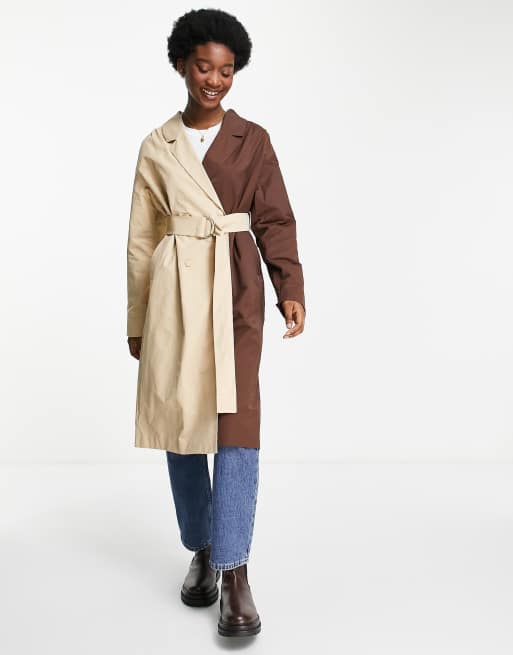 Trenchcoat Pimkie Mantel Braun Pimkie – Gespleißter Trenchcoat In