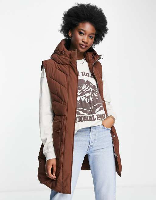 Pimkie - Gilet imbottito oversize marrone