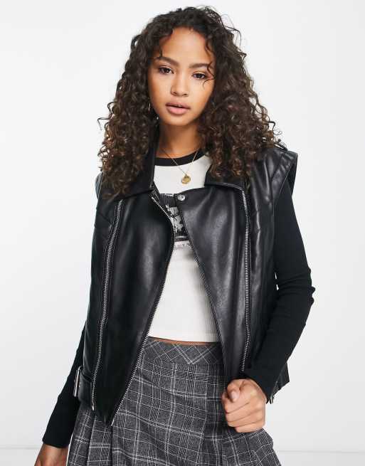 Pimkie - Gilet stile motociclista oversize nero