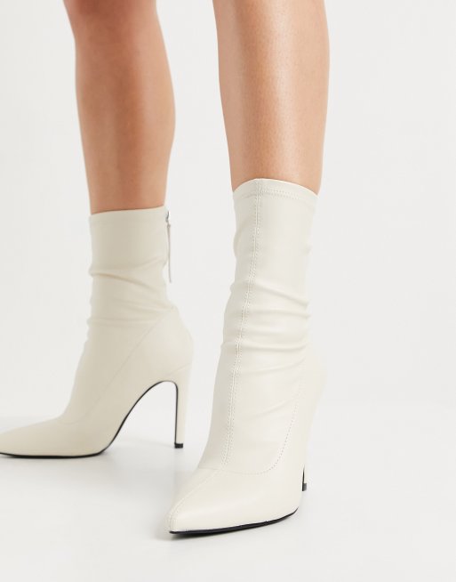 Pimkie heeled boot in cream
