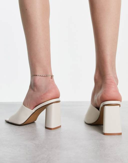 Pimkie heeled mules in cream