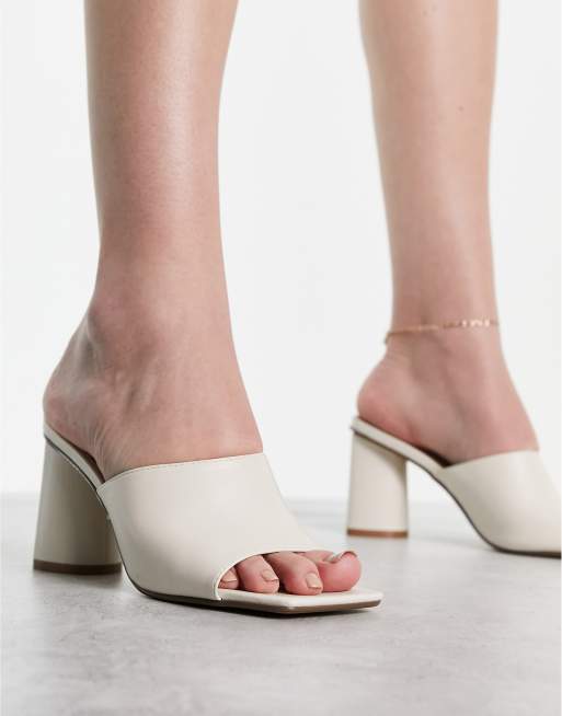 Pimkie heeled mules in cream