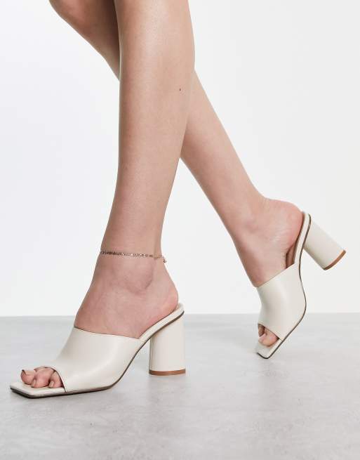 Pimkie heeled mules in cream