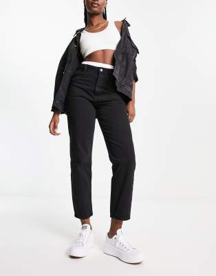 Pimkie High Waist Mom Jeans In Black | Asos