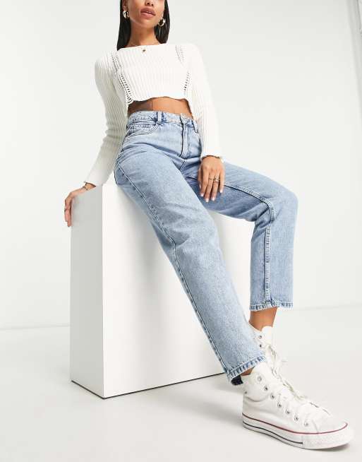 Pimkie high waist mom jeans in blue , 4 of 4
