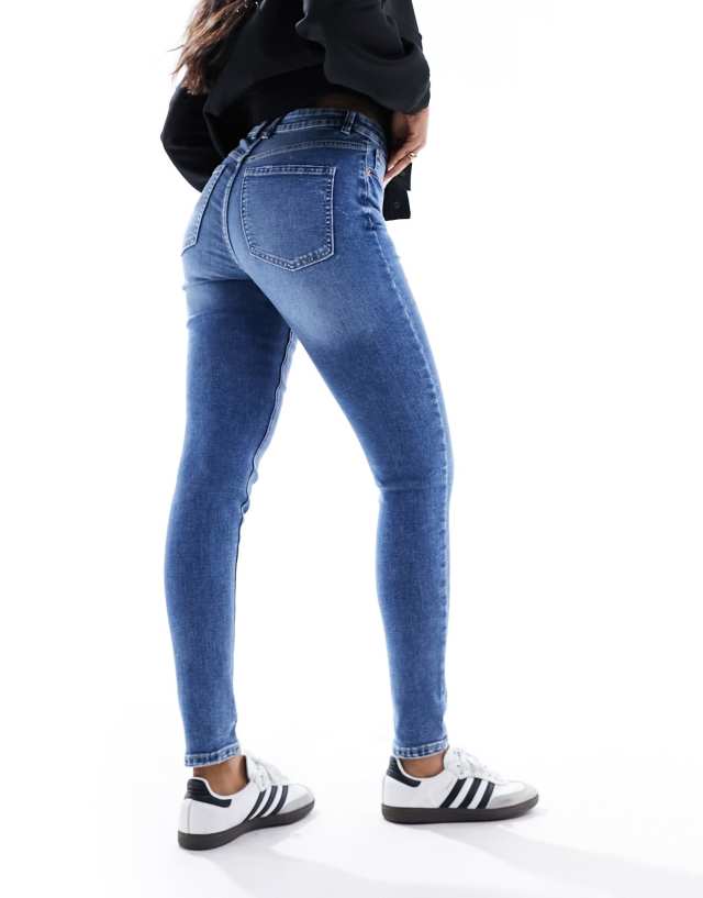 Pimkie - high waisted skinny jeans in blue wash