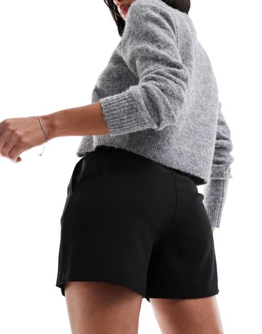 Pimkie - Højtaljede skræddersyede shorts i sort, 4 af 5