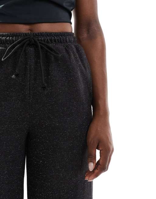 Pimkie – Hose in glitzerndem Schwarz mit weitem Bein, 4 von 5