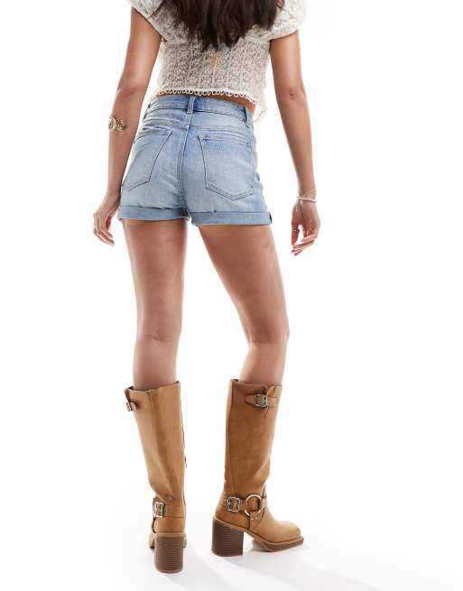 Pimkie hot fix diamante denim shorts in blue wash, 2 of 5