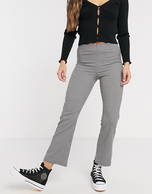 Pimkie houndstooth check trousers in mono
