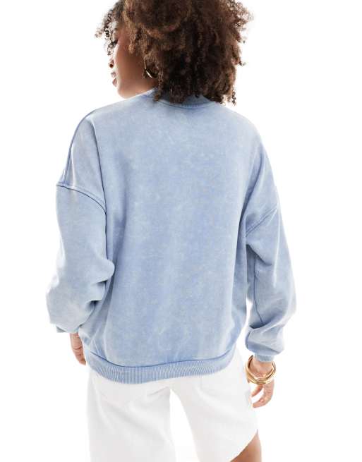 Pimkie – Jasnoniebieska bluza z efektem sprania, 3 z 4