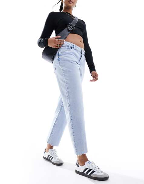 Pimkie - Jean droit à taille haute - Bleu délavé clair - view 1