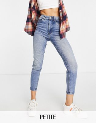 Pimkie Petite high waist skinny jeans in blue - MBLUE - ASOS Price Checker