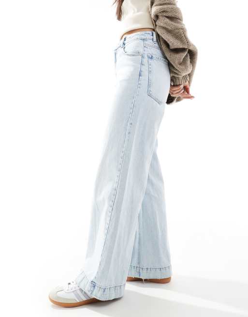Pimkie - Jeans a vita alta a fondo ampio blu chiaro, 2 di 5