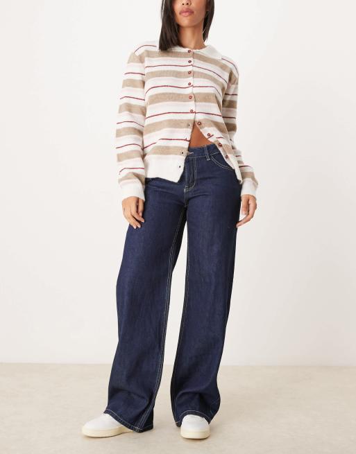 Pimkie - Jeans ampi a vita bassa color indaco