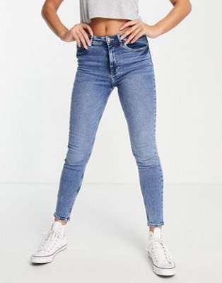 Pimkie skinny jeans in stone blue - MBLUE - ASOS Price Checker