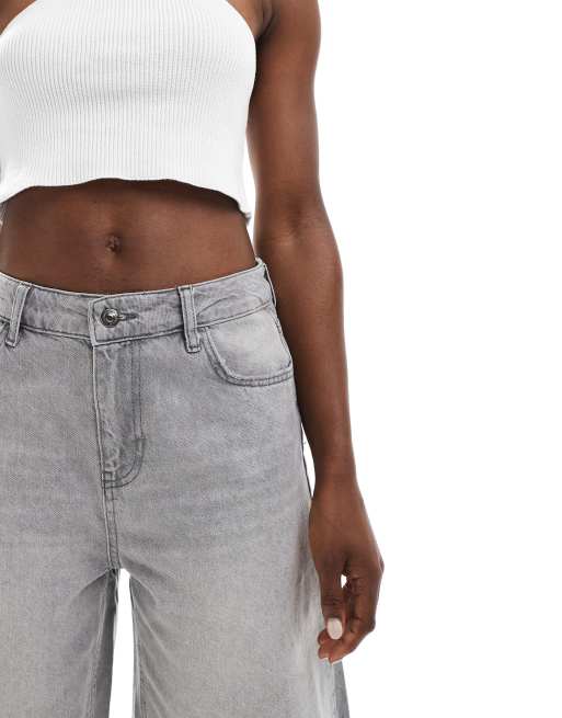 Pimkie - Jorts in denim taglio lungo grigio slavato, 3 di 5