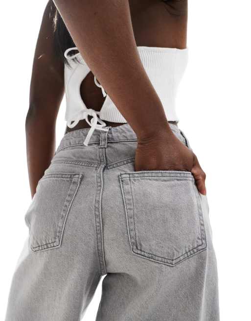 Pimkie - Jorts in denim taglio lungo grigio slavato, 4 di 5