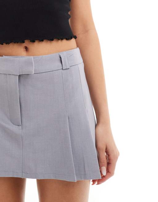 Pimkie Jupe short plissee Gris clair ASOS