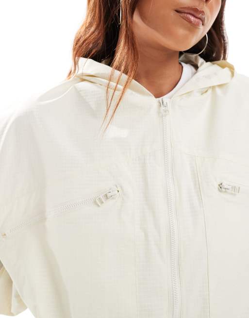 Pimkie – Kapuzenjacke in Ecru mit durchgehendem Reißverschluss, 3 von 4
