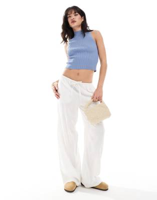 Pimkie Pimkie knitted sleeveless top in blue