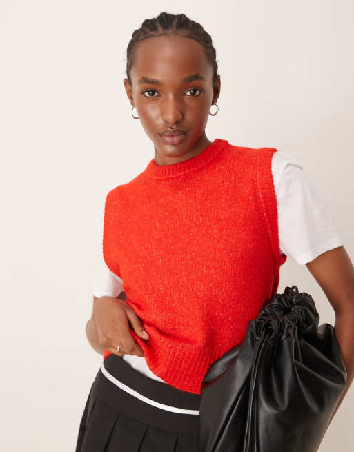 Pimkie knitted vest in red