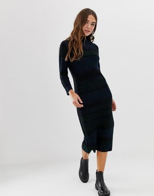 Pimkie - Lange gebreide jurk in zwart-Multi