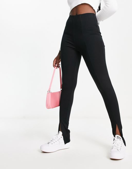 Pimkie - Legging met hoge taille en split-detail in zwart