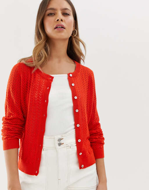 Lightweight 2025 red cardigan